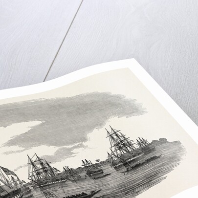 The Western Coast of Africa: The Anchorage Off the Town of Bonny River, 1850 by Anonymous