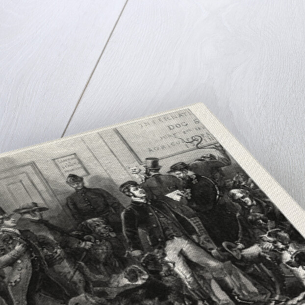 The International Dog Show at Islington: Arrival of Dogs, London, 1865 by Anonymous