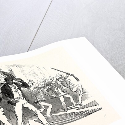 The War in Kaffirland: Muster of the Malay Volunteers in the Main Barracks, Cape Town, May 6, South Africa, 1846. by Anonymous