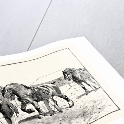 A Parade in Front of the Pavilion in Mr. Gilbey's Paddocks at Elsenham by Anonymous