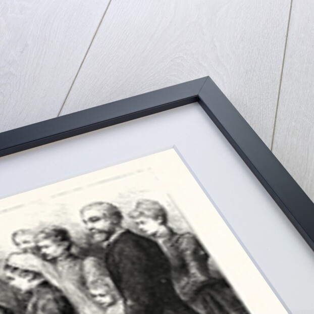 The Queen and the Bluecoat Boys: Her Majesty Inspecting the Christ's Hospital Boys' Drawings in the Picture Gallery Buckingham Palace London UK by Anonymous