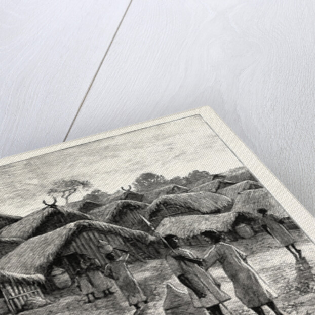 Cluster of Huts at the Native Village of Kohima India by Anonymous