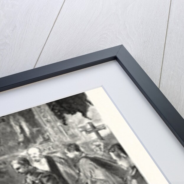 The Marriage of Miss Ponsonby at the Guards' Chapel Wellington Barracks: Her Majesty Congratulating the Bride after the Ceremony by Anonymous