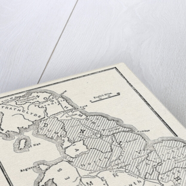 Map of England Showing the Anglo-Saxon Kingdoms and Danish Districts by Anonymous