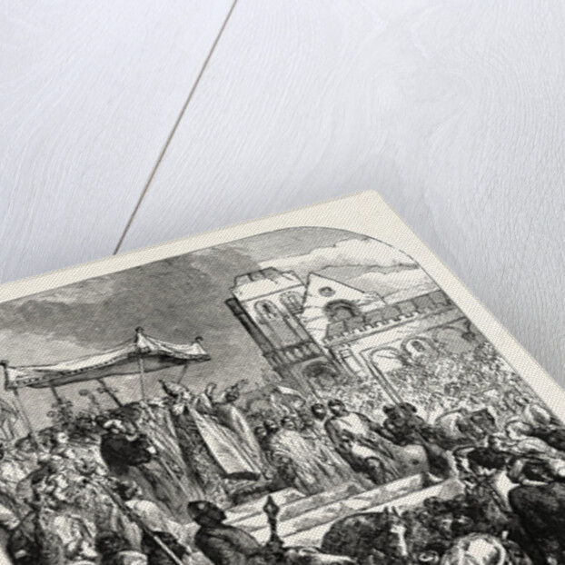 Pope Urban II. Preaching the First Crusade in the Market Place of Clermont by Anonymous