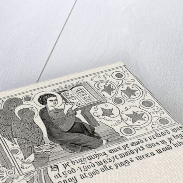 Facsimile of Part of the First Chapter of St. John's Gospel in Wycliffe's Bible by Anonymous