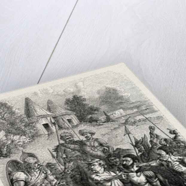 Roman Centurion Captured by British Warriors by Anonymous