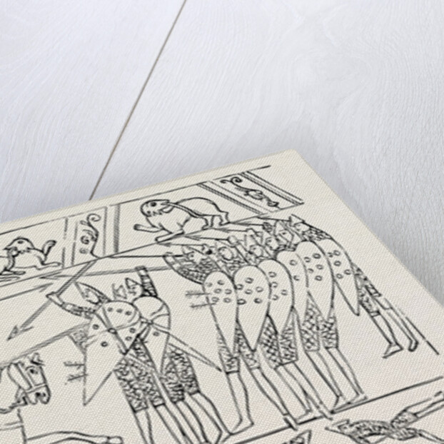 The Warriors of Hastings from the Bayeux Tapestry by Anonymous