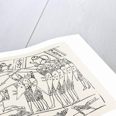 The Warriors of Hastings from the Bayeux Tapestry by Anonymous