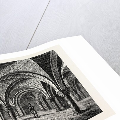 Norman Architecture Crypt of Canterbury Cathedral by Anonymous