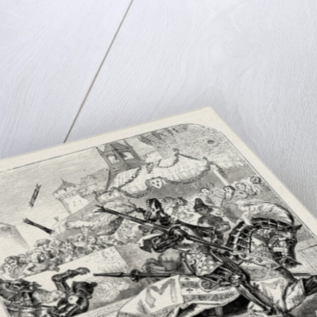 Fourteenth Century Chivalry Breaking a Lance in the Lists. by Anonymous