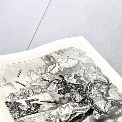 Fourteenth Century Chivalry Breaking a Lance in the Lists. by Anonymous