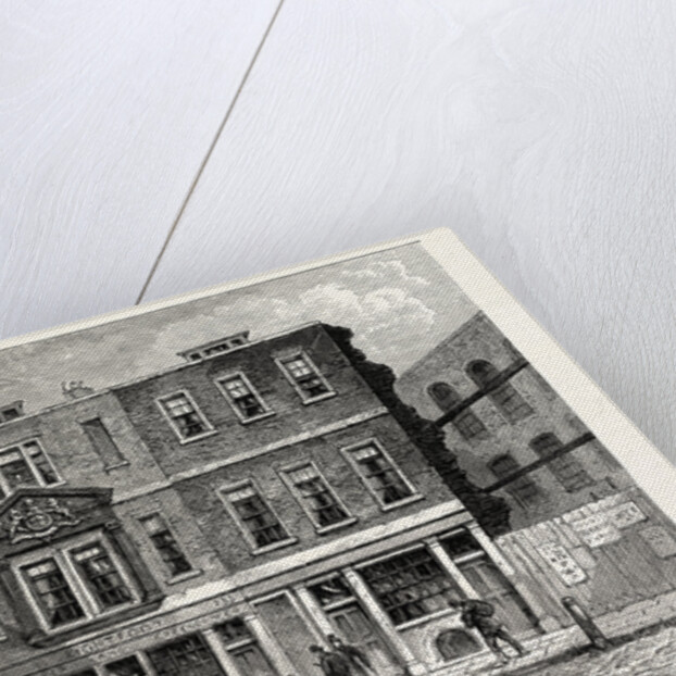 Old Houses in Fetter Lane West Side Near the Record Office from a Drawing by Shepherd 1853 London by Anonymous