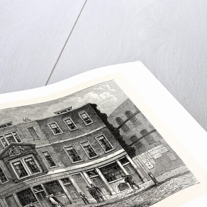 Old Houses in Fetter Lane West Side Near the Record Office from a Drawing by Shepherd 1853 London by Anonymous