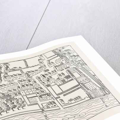 Fleet Street the Temple London from a Plan Published by Ralph Aggas 1563 by Anonymous