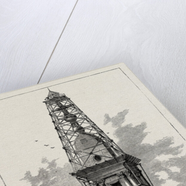 The Scaffolding and Observatory on St. Paul's in 1848 London by Anonymous