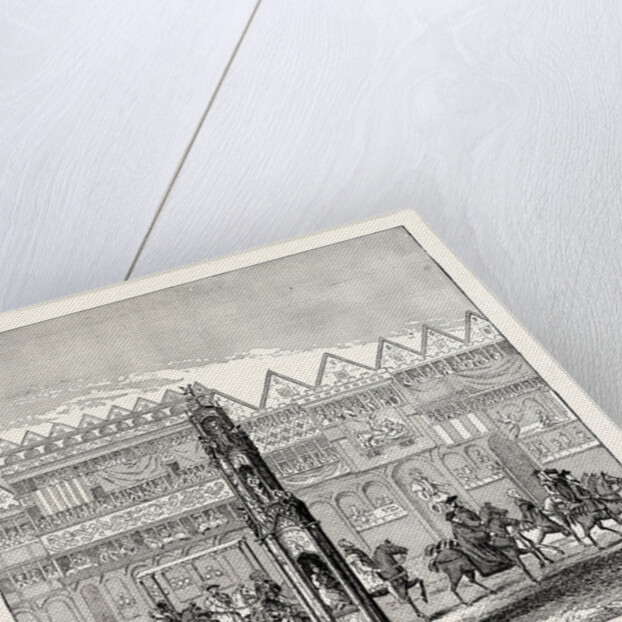 Cheapside Cross As It Appeared in 1547 Showing Part of the Procession of Edward VI. To His Coronation by Anonymous