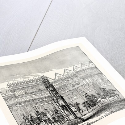 Cheapside Cross As It Appeared in 1547 Showing Part of the Procession of Edward VI. To His Coronation by Anonymous