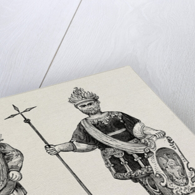 Figures of Gog and Magog Set Up in Guildhall after the Fire London by Anonymous