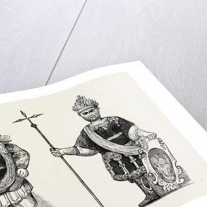 Figures of Gog and Magog Set Up in Guildhall after the Fire London by Anonymous