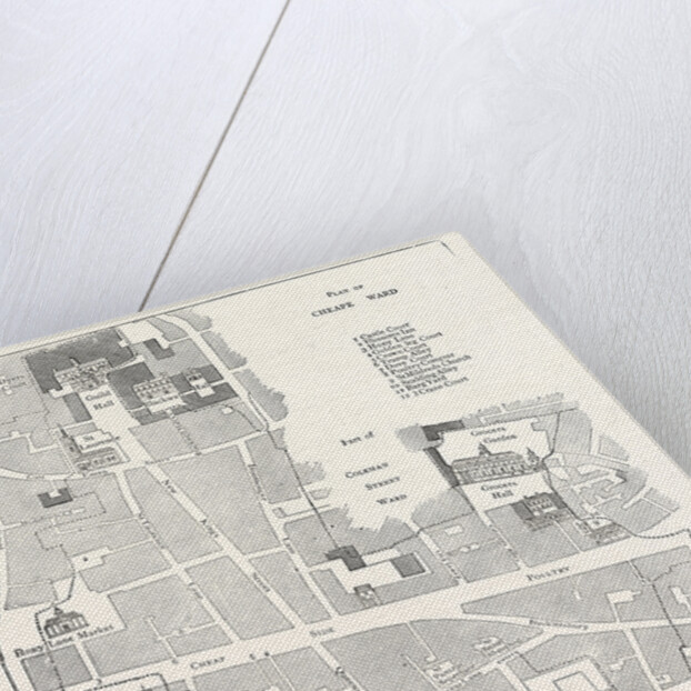 Old Map of the Ward of Cheap About 1750 London by Anonymous
