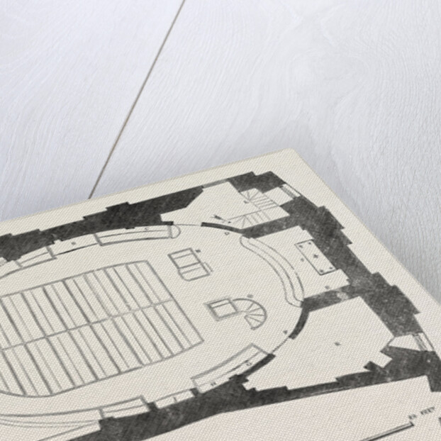 Ground Plan of the Modern Church of St. Martin Outwich Demolished 1874 London by Anonymous