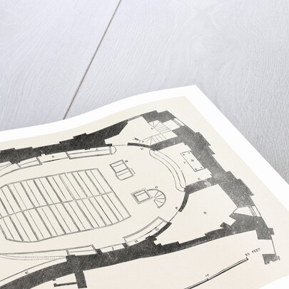 Ground Plan of the Modern Church of St. Martin Outwich Demolished 1874 London by Anonymous