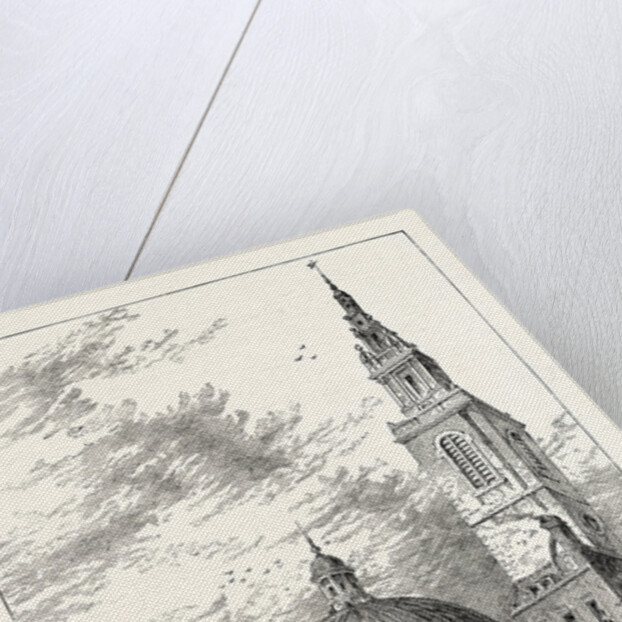 Exterior of St. Stephen's Walbrook in 1700 London by Anonymous