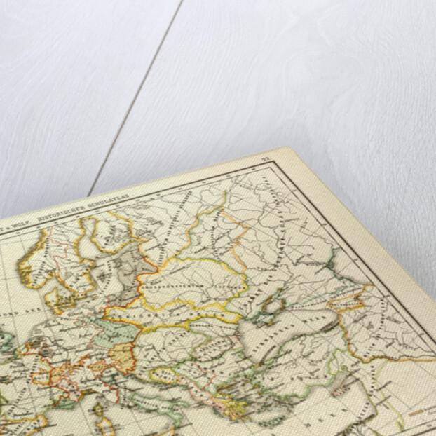 Map of Europe in 1400 by Anonymous