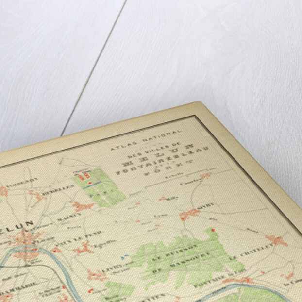 Map of Melun Fontainebleau by Anonymous