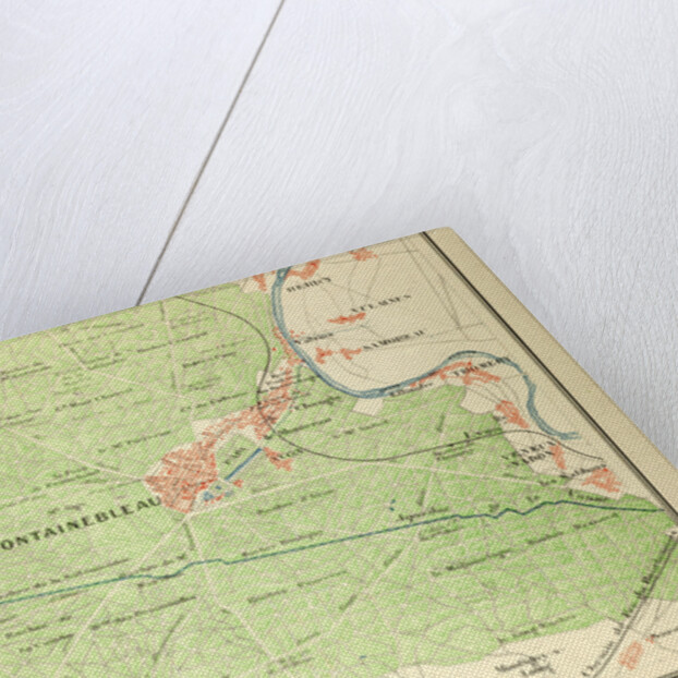 Map of Melun Fontainebleau by Anonymous