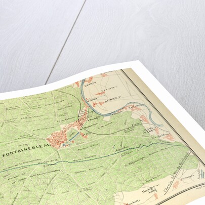 Map of Melun Fontainebleau by Anonymous