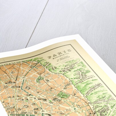 Map of the Monuments in Paris by Anonymous