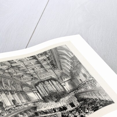 The New Town Hall at Portsmouth: Ceremony in the Grand Hall, the Prince of Wales Declaring the Building Open, UK by Anonymous