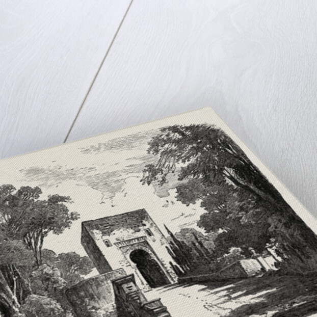 The Burning of the Alhambra at Granada: The Gate of Justice, Andalusia, Spain by Anonymous