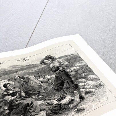 Urith: A Tale of Dartmoor, by S. Baring Gould; Urith Brought Out Her Knitting and Sat on a Stone by Him, As He Worked. by Anonymous