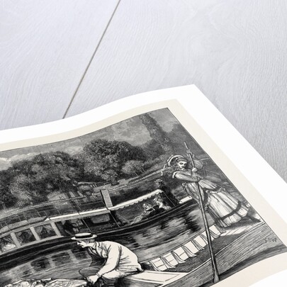 Steaming and Punting, a Sketch Near Cliveden Woods by Anonymous