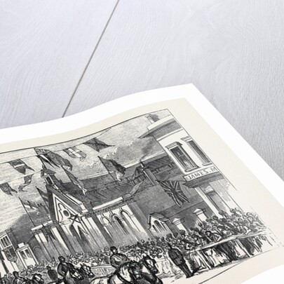 The Duke and Duchess of Teck at Southport: Arrival of the Duke and Duchess at the Railway Station by Anonymous