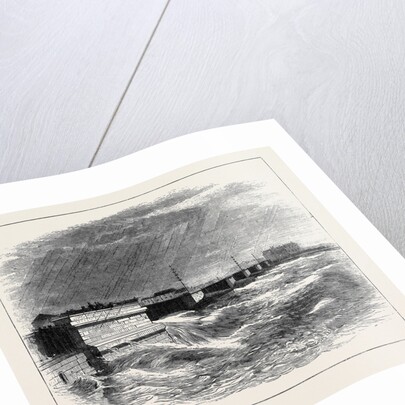 The Overflowing of the River Arno, at Pisa: View of the Railway Bridge by Anonymous