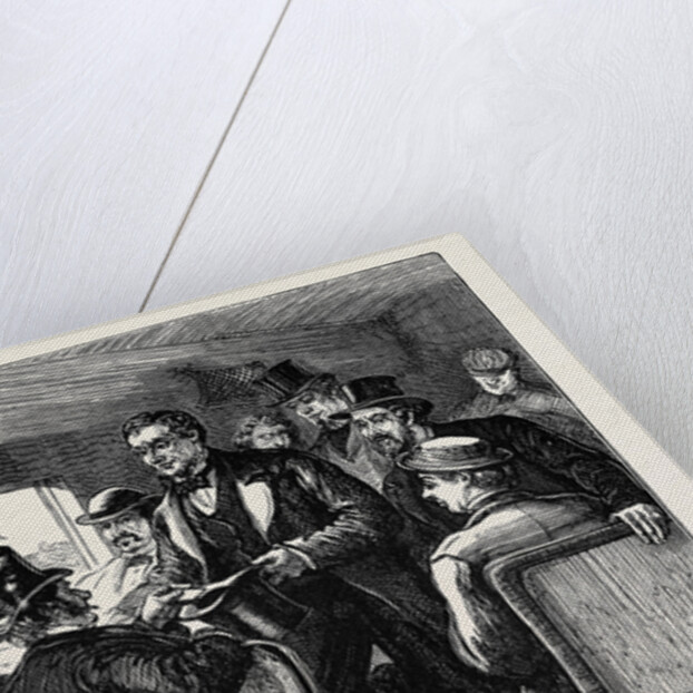 Sketches in New York During the Presidential Election: Taking Votes in a Railway Car by Anonymous