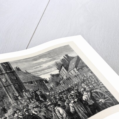 Sketches in the Agricultural Districts: Labourers Meeting at the Eleanor Cross, Geddington, Northamptonshire by Anonymous