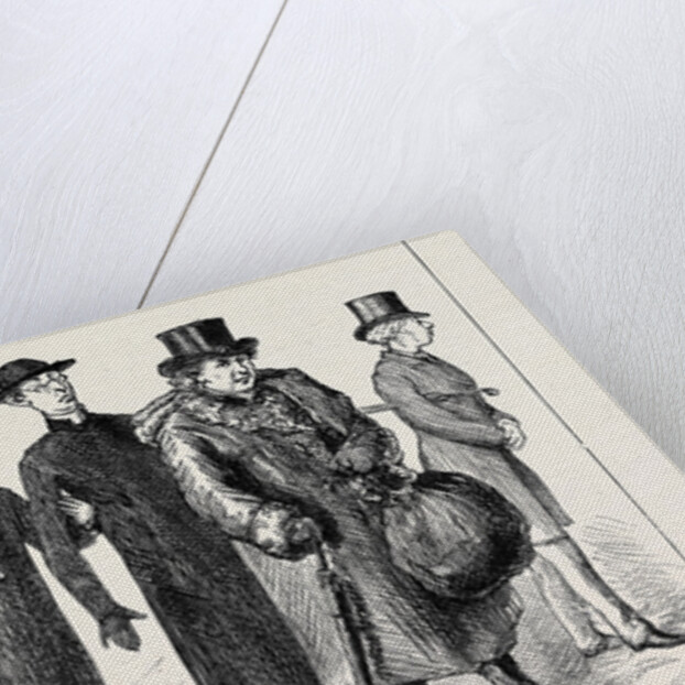 The Election of Dean Stanley As Select Preacher at Oxford: Members of Convocation Going to Vote, on the Platform of the Railway Station by Anonymous