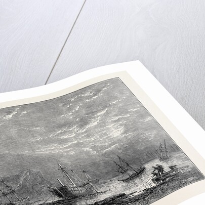 The Hurricane at Plymouth: View in Batten Bay the Evening after the Gale by Anonymous