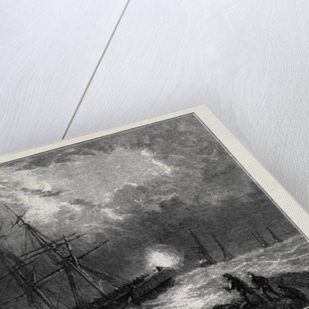 The Hurricane at Plymouth: Ships in Distress Burning Blue-Lights in Batten Bay by Anonymous