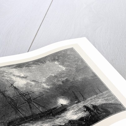 The Hurricane at Plymouth: Ships in Distress Burning Blue-Lights in Batten Bay by Anonymous