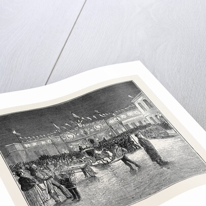 The Prince and Princess of Wales at Derby: The Railway Station Illuminated by Anonymous