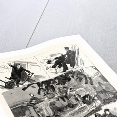 The Naval Manoeuvres, H.M.S. Lurcher Ships a Sea by Anonymous