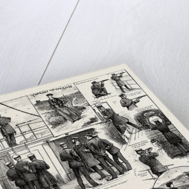 The Naval Manoeuvres: An Interesting Object on the Cliff by Anonymous