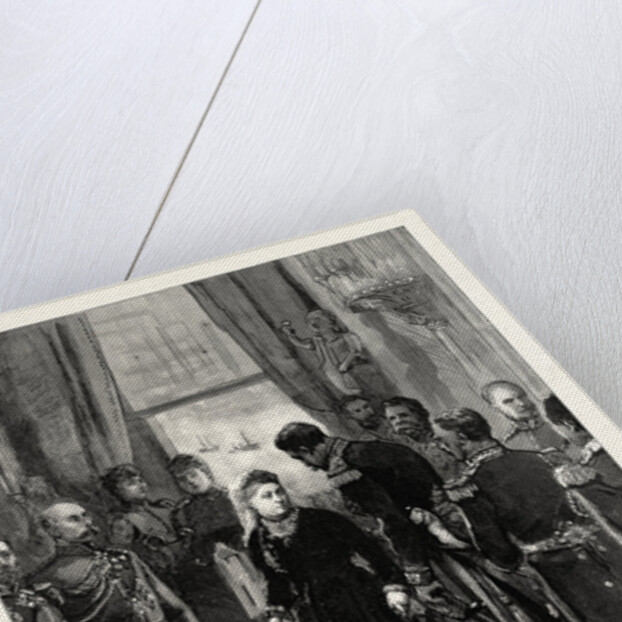 The Visit of the French Fleet: The Reception of French Officers by H.M. The Queen at Osborne by Anonymous