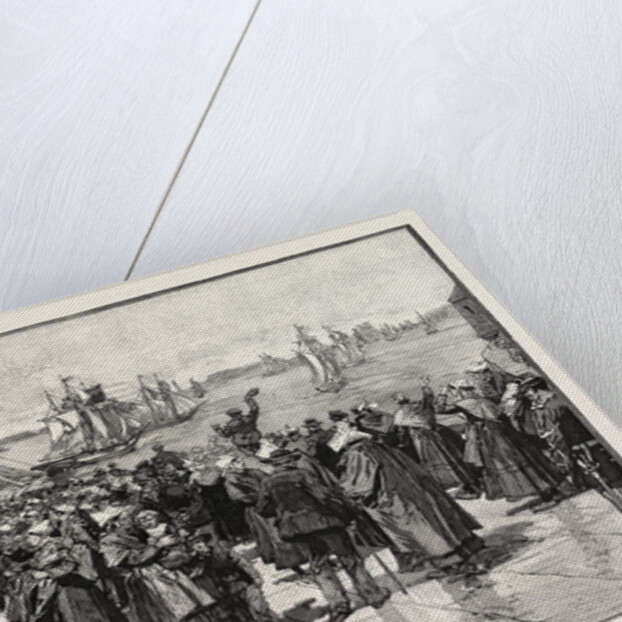 The Newfoundland Cod Fishery: The Fishing-Fleet Leaving for the Banks by Anonymous